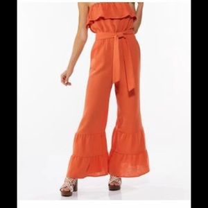 Strapless Ruffled Jumpsuit